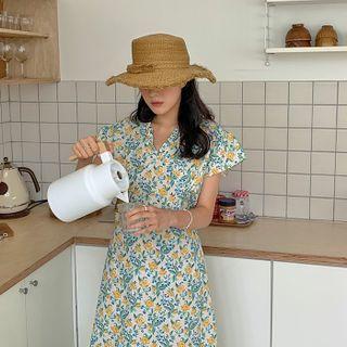 Cap-sleeve Maxi Bloom Dress