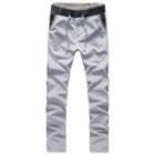 Print Panel Button Accent Sweatpants