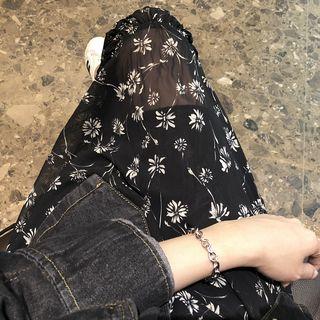Floral Print Midi A-line Skirt As Shown In Figure - One Size