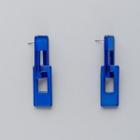 Chained Ear Stud 1 Pair - Chained Ear Stud - Blue - One Size