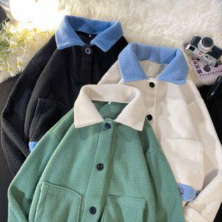 Faux Shearling Shirt Jacket