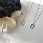 Hollow Rectangle Necklace