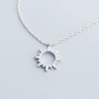 925 Sterling Silver Sun Pendant Necklace S925 Sterling Silver - Silver - One Size