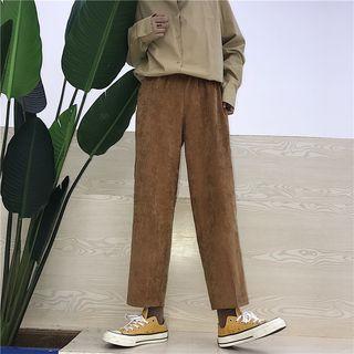 Corduroy Crop Straight Fit Pants