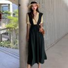Plain Jumper Midi Skirt Green - Dress - One Size