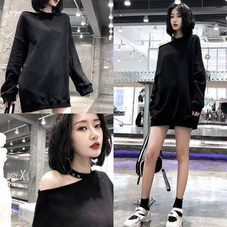 Cold-shoulder Mini Pullover Dress