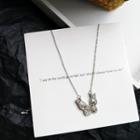 Rhinestone Butterfly Pendant Necklace 1 Pc - Butterfly - One Size