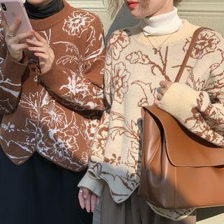 Print Crew-neck Sweater