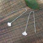 925 Sterling Silver Leaf Dangle Earring 1 Pair - As Shown In Figure - One Size