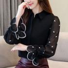 Dotted-sleeve Shirt