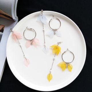 Non-matching Resin Leaf Dangle Earring