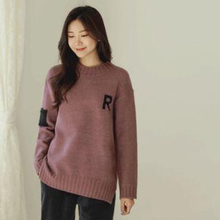 Pocket-detail Rib-knit Sweater