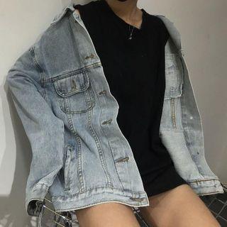 Front Pocket Panel Button Denim Jacket
