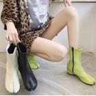 Split-toe Block Heel Short Boots