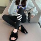 Stripe-trim Fleece Leggings