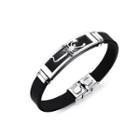 Fashion Personality Hollow Scorpion Geometric 316l Stainless Steel Silicone Bracelet Silver - One Size
