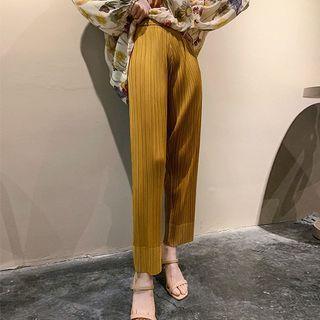 Accordion Pleated Loose Fit Pants