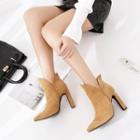 High-heel Slit-side Ankle Boots