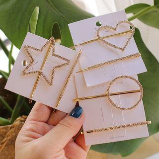 Set: Rhinestone Hair Pin