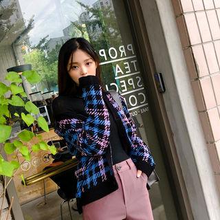 Shepard Plaid Buttoned Knit Cardigan