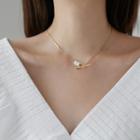 Stainless Steel Shell Pendant Necklace Necklace - Gold - One Size