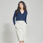 Cotton H-line Midi Skirt