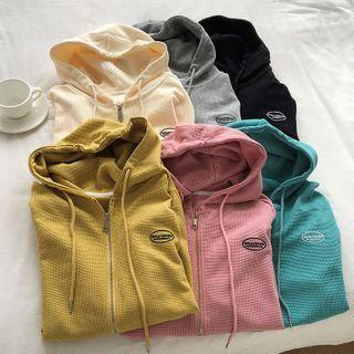 Lettering Embroidered Sweatshirt / Jacket