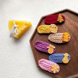 Christmas Yarn Hair Clip (various Designs)