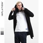 Open-front Hooded Long Knit Cardigan