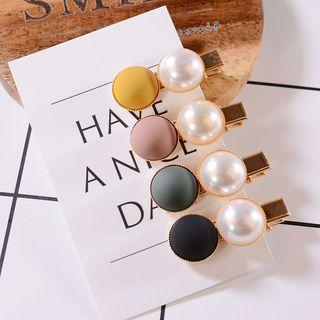 Faux Pearl Resin Bead Hair Clip