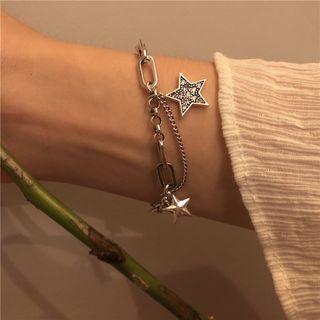 925 Sterling Silver Star Bracelet S925 Sterling Silver - Star - One Size