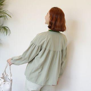 Ruched Lightweight Zip Jacket