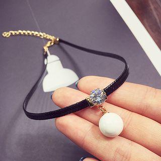 Crystal Beaded Drop Choker