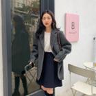 Herringbone Woolen Blazer & Sash