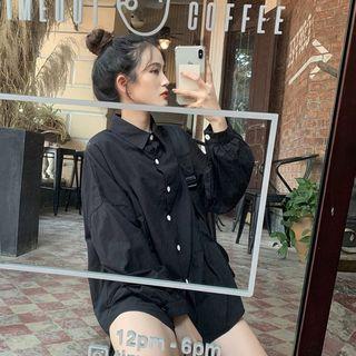 Oversized Shirt Black - One Size