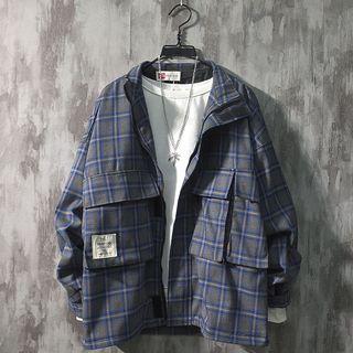Plaid Cargo Jacket