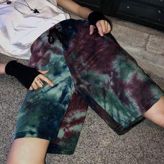 Tie-dye Straight-cut Shorts As Shown In Figure - One Size