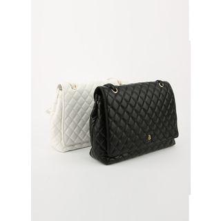 Flap Quilted Tote Bag