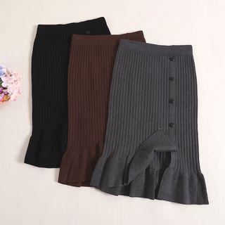 Straight Fit Knit Skirt