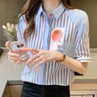 Short-sleeve Graphic Striped Shirt