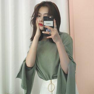 Long Slit Sleeve T-shirt