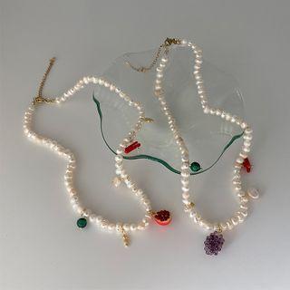 Fruit Bead Faux Pearl Necklace (various Designs)