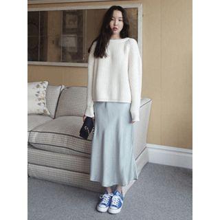 Zip-back Long Skirt