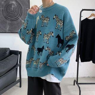 Zebra Jacquard Sweater