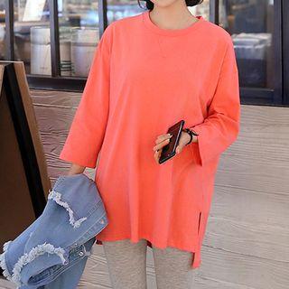 Long-sleeve Deep-back T-shirt