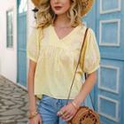 Puff Sleeve Embroidered Blouse