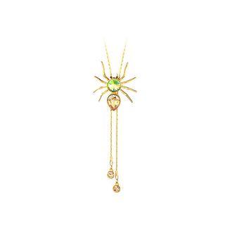 Cute Spider Pendant With Champagne And Green Austrian Element Crystal And Necklaces