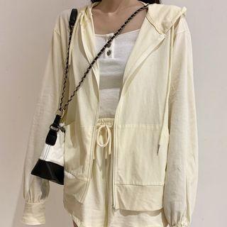 Zip Hoodie / Wide-leg Shorts