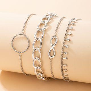 Set Of 4: Bracelet Set Of 4 - Silver - One Size