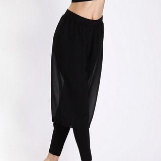 Inset Straight Cut Pants Leggings